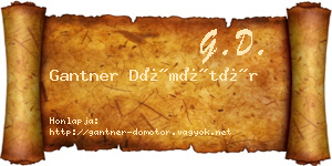 Gantner Dömötör névjegykártya